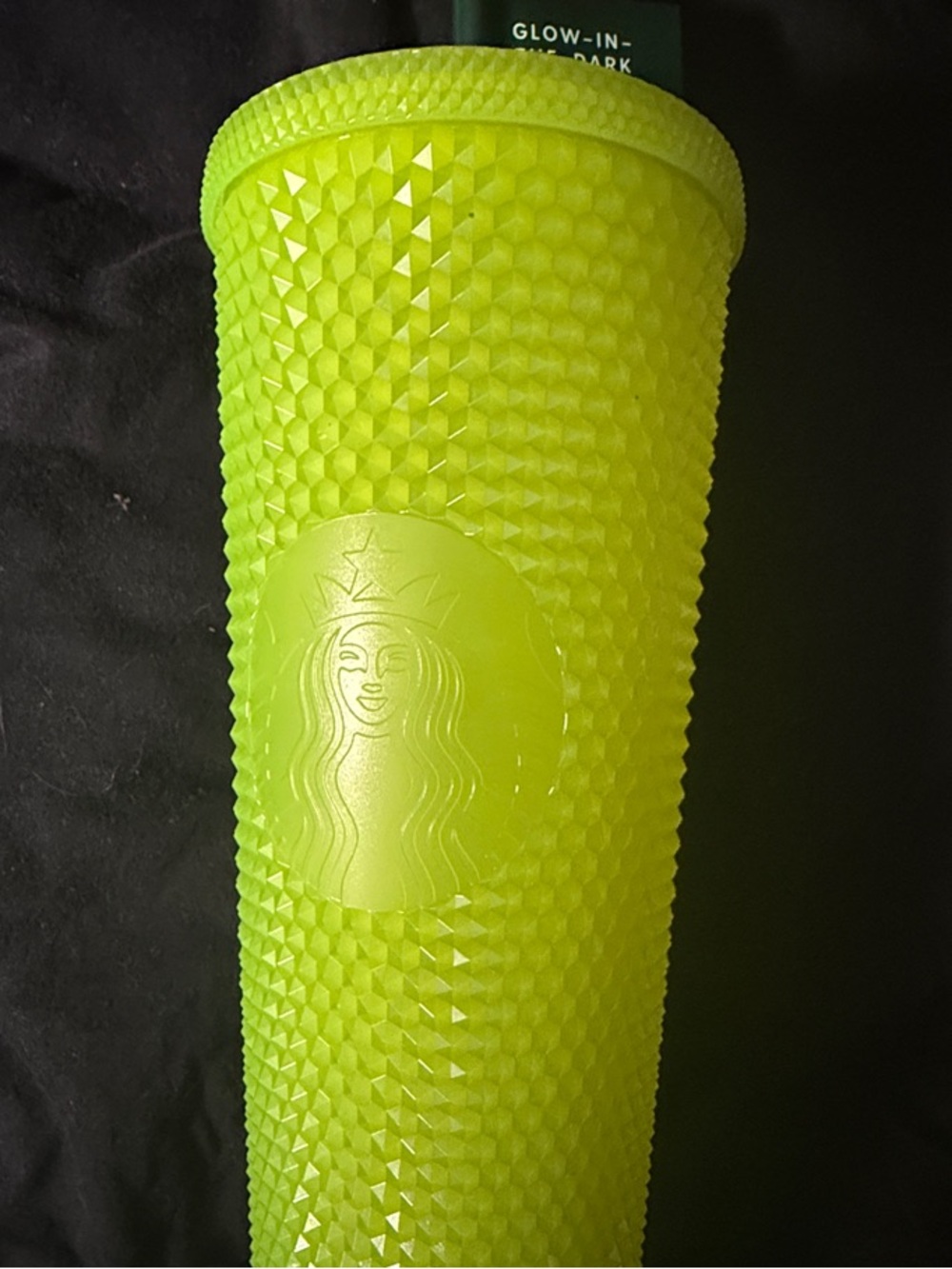 RARE Starbucks 24oz Neon Green Glow Tumbler - Never Used!